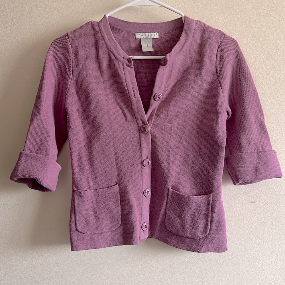 Pastel Pink Tweeds Cardigan